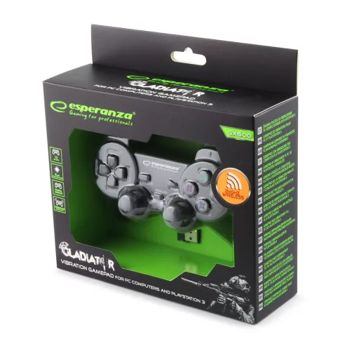 Esperanza Gladiator Wireless Gamepad PS3/PC fekete