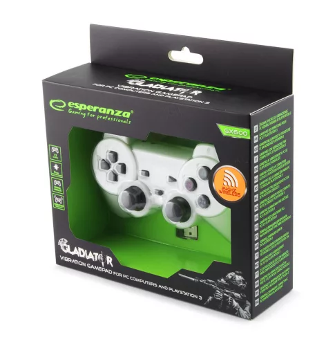 Esperanza Gladiator Wireless Gamepad PS3/PC fehér