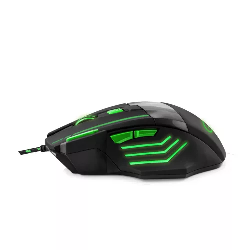 Esperanza MX201 WOLF optikai egér fekete-zöld USB (EGM201G)