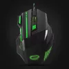 Esperanza MX201 WOLF optikai egér fekete-zöld USB (EGM201G)