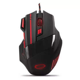   Esperanza MX201 WOLF optikai egér fekete-piros USB (EGM201R)