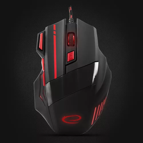 Esperanza MX201 WOLF optikai egér fekete-piros USB (EGM201R)