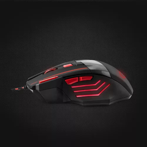 Esperanza MX201 WOLF optikai egér fekete-piros USB (EGM201R)