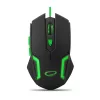Esperanza MX205 Fighter USB Gamer egér, fekete-zöld
