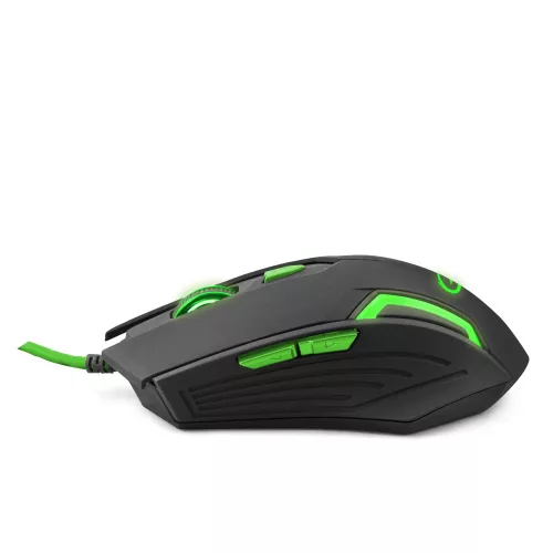Esperanza MX205 Fighter USB Gamer egér, fekete-zöld
