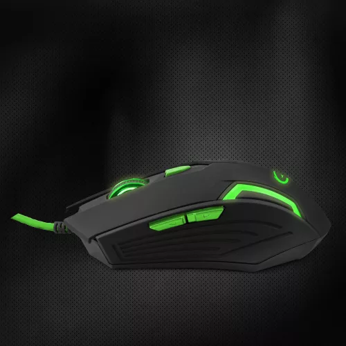 Esperanza MX205 Fighter USB Gamer egér, fekete-zöld