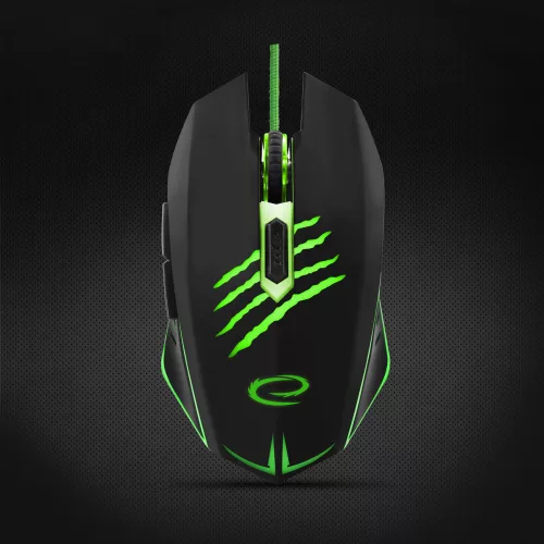 Esperanza MX209 CLAW optikai Gaming egér fekete-zöld (EGM209G)