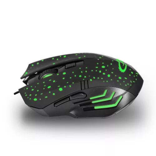 Esperanza Galaxy USB Type-C 6D gamer egér fekete-zöld (EGM212)