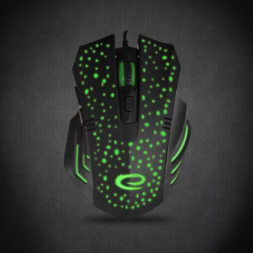 Esperanza Galaxy USB Type-C 6D gamer egér fekete-zöld (EGM212)