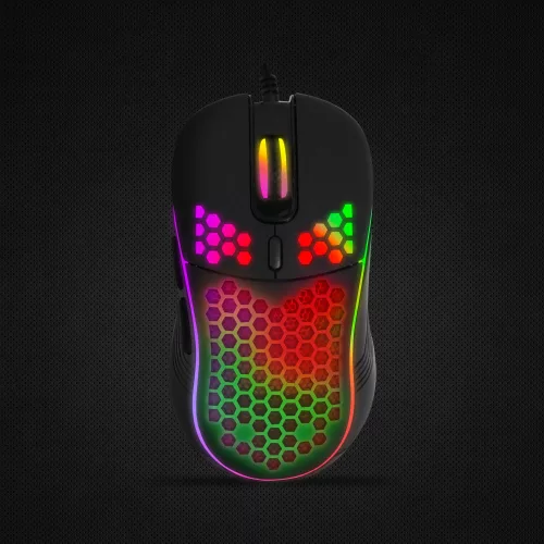 Esperanza Anteros USB Type-C vezetékes 6D Gamer egér, RGB fekete