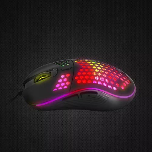 Esperanza Anteros USB Type-C vezetékes 6D Gamer egér, RGB fekete