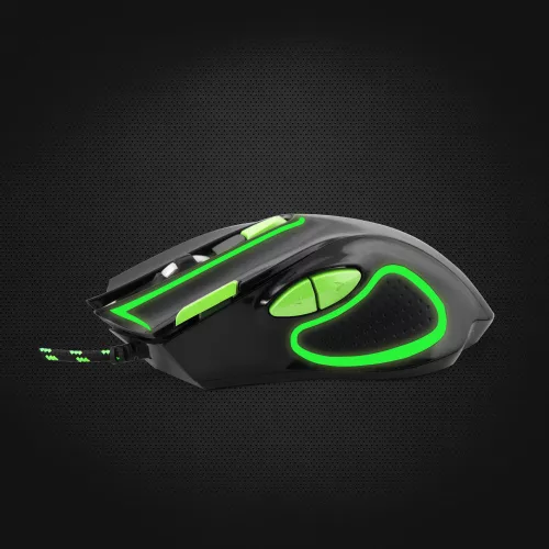 Esperanza MX401 Hawk USB Gamer egér, fekete-zöld