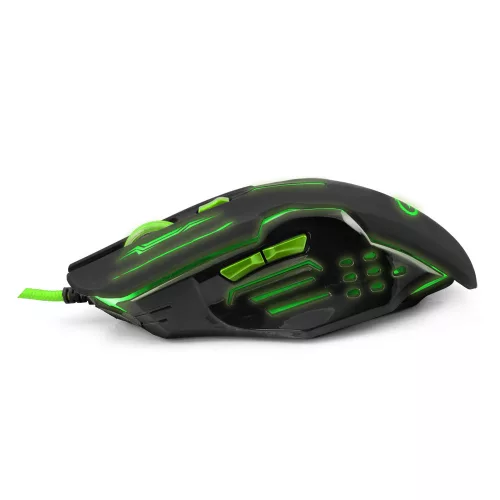 Esperanza MX403 Apache 6D USB vezetékes optikai Gamer egér, zöld