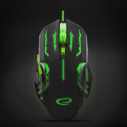 Esperanza MX403 Apache 6D USB vezetékes optikai Gamer egér, zöld