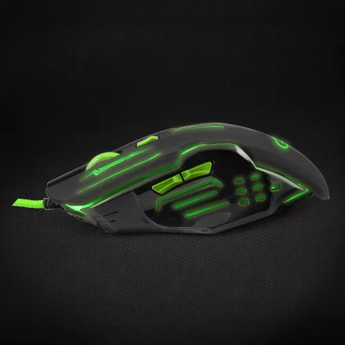 Esperanza MX403 Apache 6D USB vezetékes optikai Gamer egér, zöld
