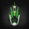 Esperanza MX405 Cyborg USB vezetékes Gamer egér, fekete-zöld