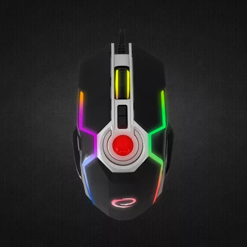 Esperanza Mangora USB vezetékes 8D Gamer egér, RGB fekete