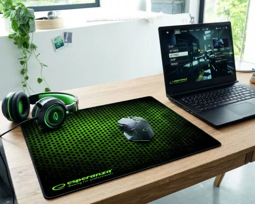 Esperanza GRUNGE MAXI gaming egérpad fekete-zöld (EGP103G)