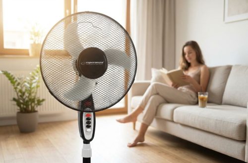 ESPERANZA PEDESTAL COOLING FAN 16 INCH TYPHOON BLACK-GRAY