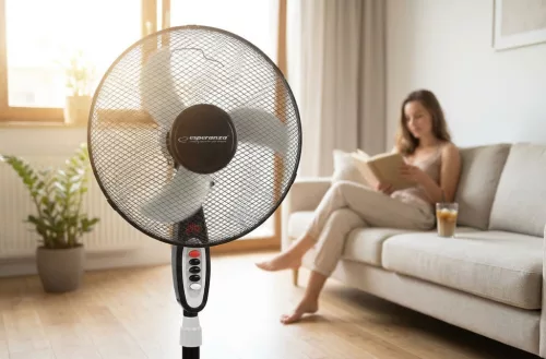 ESPERANZA PEDESTAL COOLING FAN 16 INCH TYPHOON BLACK-GRAY