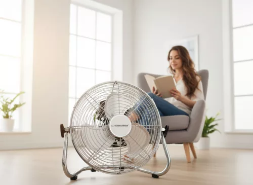 Esperanza Scirocco ventilátor 10", 50W, ezüst