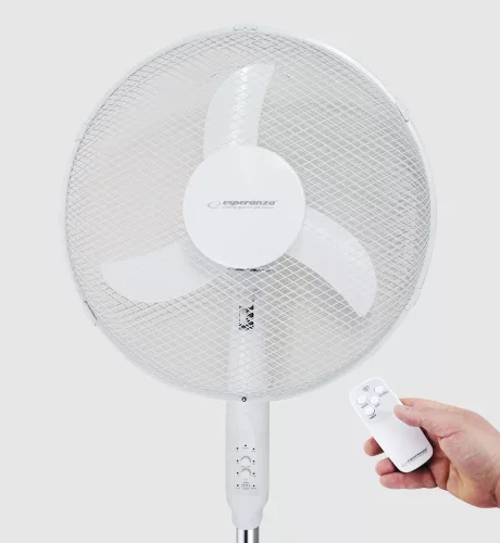 ESPERANZA PEDESTAL COOLING FAN WITH REMOTE CONTROLLER VENTO FORTE WHITE