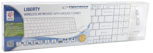 ESPERANZA 2.4GHZ WIRELESS SET USB LIBERTY WHITE