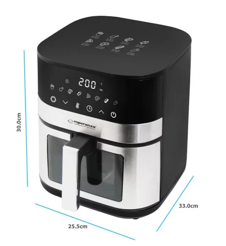 Esperanza air fryer betekintő ablakkal pesce alla griglia 5L