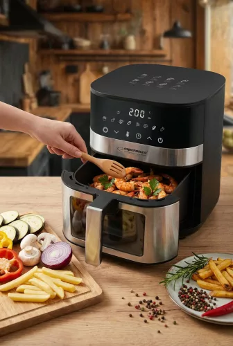 Esperanza air fryer betekintő ablakkal pesce alla griglia 5L