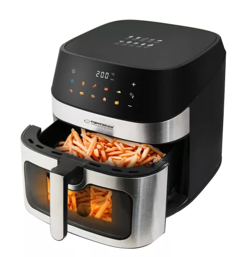 Esperanza air fryer betekintő ablakkal patate al forno 8L