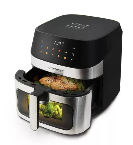 Esperanza air fryer betekintő ablakkal patate al forno 8L