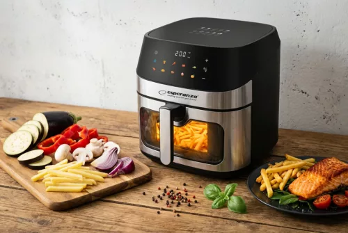 Esperanza air fryer betekintő ablakkal patate al forno 8L