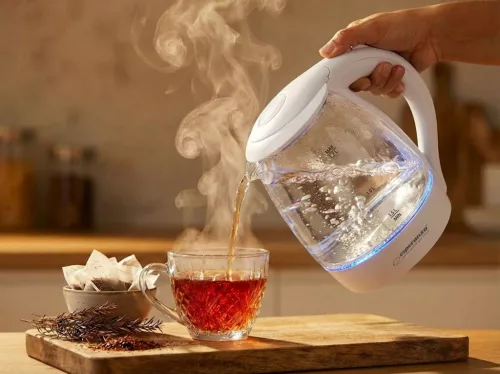 ESPERANZA ELEKTROMOS VÍZFORRALÓ SALTO ANGEL 1.7 L ÜVEG FEHÉR LED VILÁGÍTÁSSAL