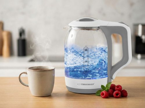 ESPERANZA ELEKTROMOS VÍZFORRALÓ YUKON 1.7 L ÜVEG FEHÉR LED VILÁGÍTÁSSAL