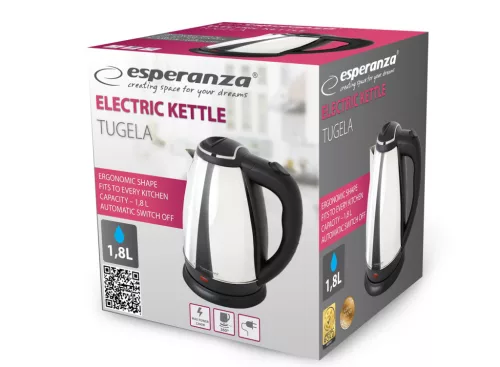 Esperanza Tugela vízforraló fényes ezüst (EKK104S)