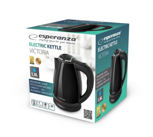Esperanza Elektromos vízforraló VICTORIA 1.8L fekete EKK113K