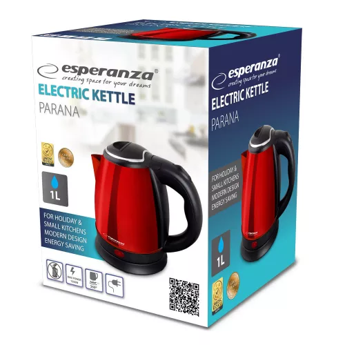 Esperanza elektromos vízforraló PARANA 1,0 l vörös