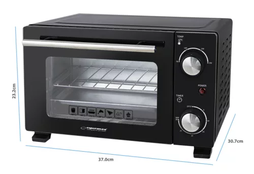 Esperanza EKO007N Calzone mini sütő, 10 liter, 900W, fekete
