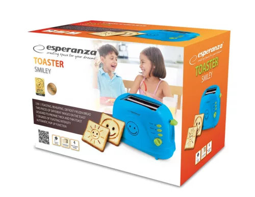 Esperanza Smiley kenyérpirító kék (EKT003B)