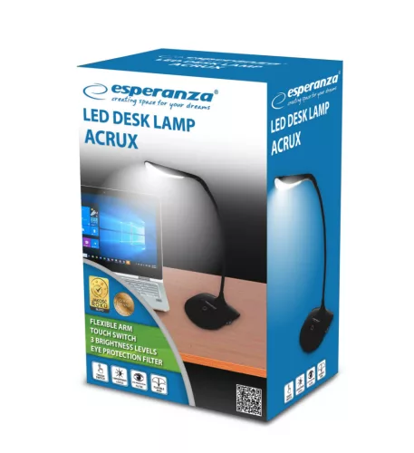 Esperanza Acrux LED asztali lámpa fekete (ELD103K)
