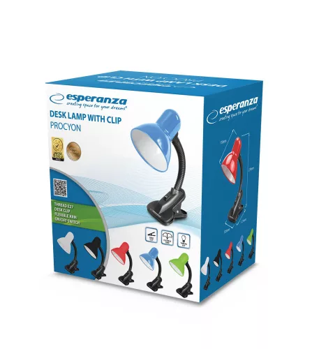 ESPERANZA DESK LAMP E27 PROCYON BLACK