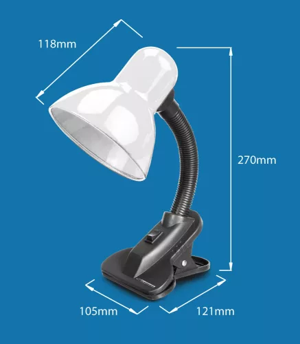 ESPERANZA DESK LAMP E27 PROCYON WHITE