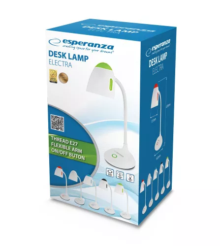 Esperanza Electra asztali lámpa fehér (ELD110W)