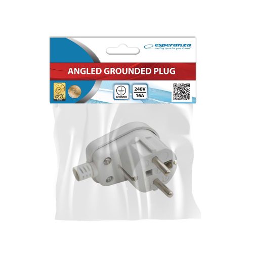 Esperanza szögletes dugó földeléssel fehér