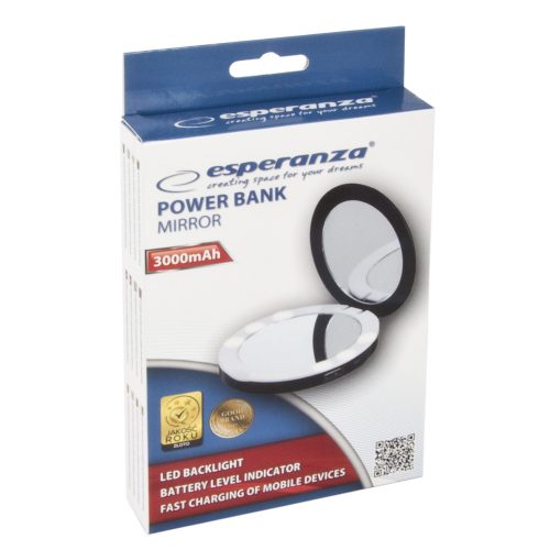 ESPERANZA POWER BANK 3000MAH MIRROR BLACK