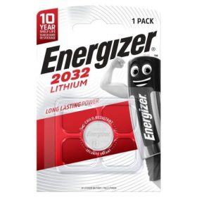   CR2032 lítium gombelem, 3 V, 240 mA, Energizer BR2032, DL2032, ECR2032, KCR2032, KL2032, KECR2032, LM2032