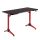 Logilink Gaming Desk, 120x60 cm, üvegfelület RGB világítással, piros asztalkeret