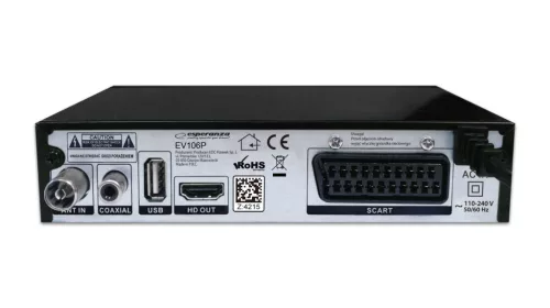 ESPERANZA DVB-T2 H.265/HEVC DIGITÁLIS FÖLDFELSZÍNI TV-VEVŐ EV106P