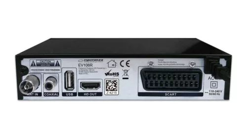 ESPERANZA DVB-T2 H.265/HEVC DIGITÁLIS FÖLDFELSZÍNI TV-VEVŐ EV106R