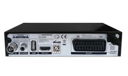 ESPERANZA DVB-T2 H.265/HEVC DIGITÁLIS FÖLDFELSZÍNI TV-VEVŐ EV107P